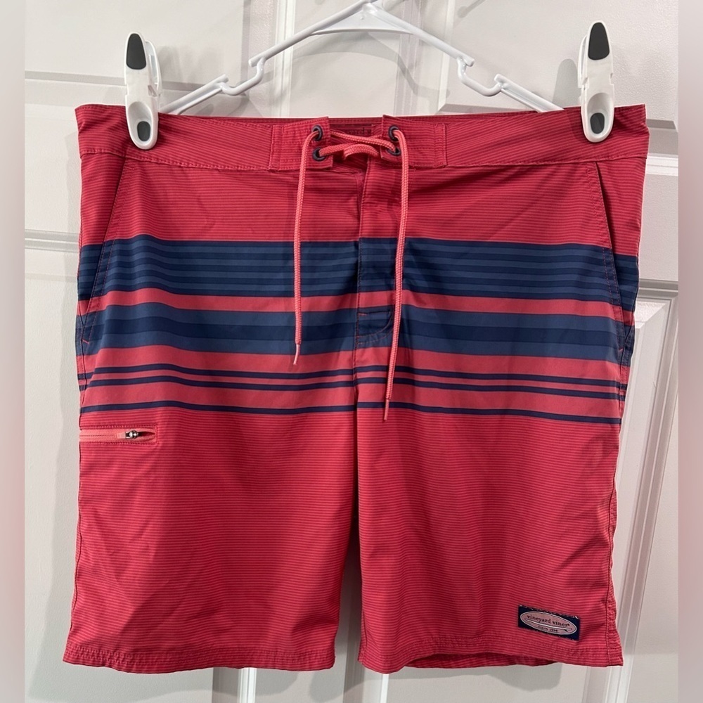 Vineyard Vines Performance Swim Trunks Sz 36 Drawstring Board Shorts Vacation